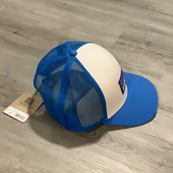 Patagonia Blue and White P6 logo trucker Hat - Picture 2 of 7